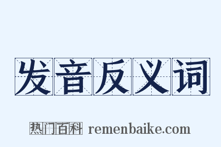 发音反义词是什么意思的图片